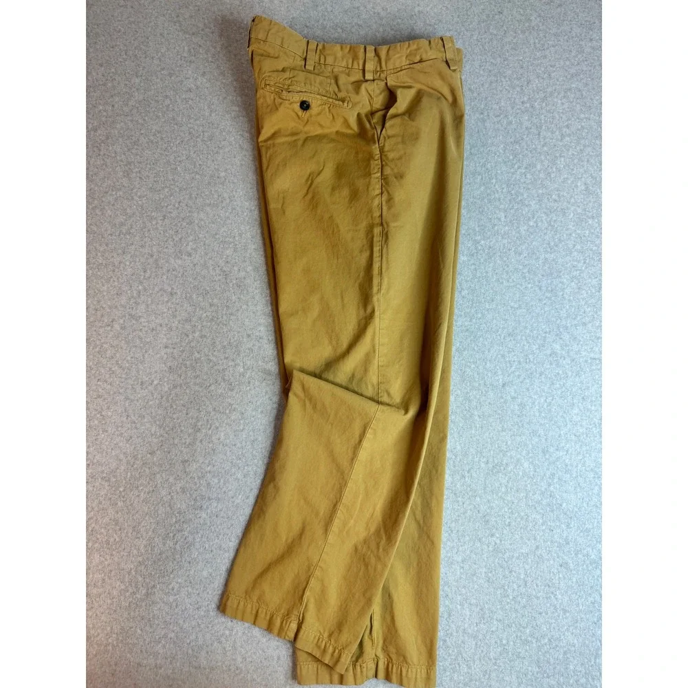 Orvis Ultimate Khakis Mens 36x30 Mustard Tan Cotton Twill Straight Leg Pants
